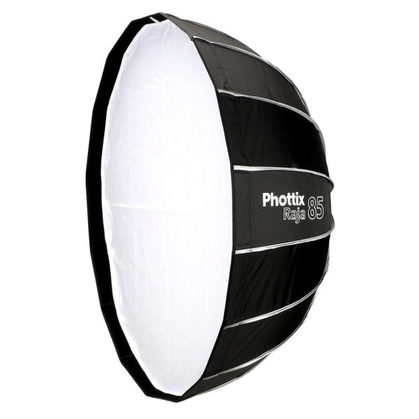 [CLEARANCE] Phottix Raja 85cm Quick-Folding Umbrella Style Round Softbox with Grid, Removable Interior Baffle and Bowens S-Mount for Photography | PH82728 Hot on Sale