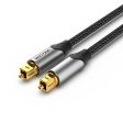 [CLEARANCE] Vention (1m - 15m) Digital Toslink Optical Fiber Audio Extension Cable Aluminum Alloy Type Gold-Plated for TV, PS4, PlayStation, Xbox, PC, Gaming, Camera, Printer | BAVB Series For Cheap