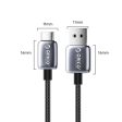 ORICO GQA66 2m 1.5m 1m USB-A to USB Type C Fast Charging Data Cable PD 66W, 480Mbps Transmission Rate, Nylon-Braided Aluminum Alloy for Smartphones, Android, Tablet Hot on Sale