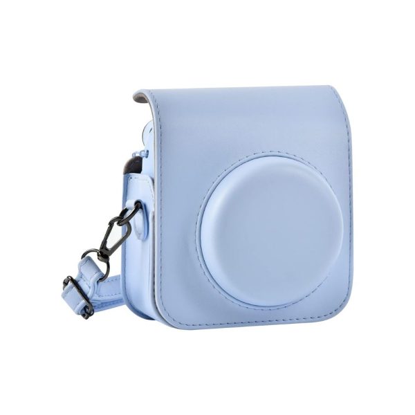 Pikxi BMS12 PU Leather Soft Silicone Protective Camera Case Bag for Fujifilm Instax Mini 12  with Shoulder Strap - Available in Different Colors Online Sale