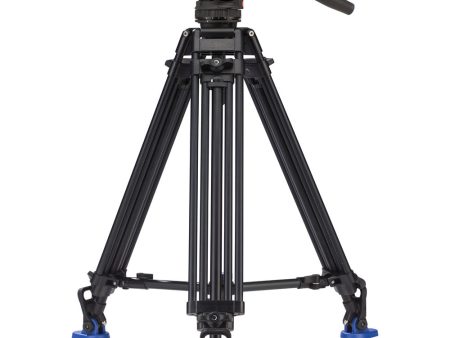 Benro BV6 Pro Aluminum Video Tripod Kit with 6kg Load Capacity, 2-Stage, 3-Section Tripod Legs with 75mm Levelling Ball, Removable Mid-Level Spreader and Up to 90 Degree Tilt Range for Camera Support System on Sale