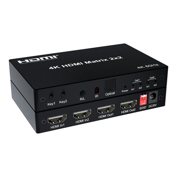 ArgoX 4K 60Hz HDMI Matrix 4x2   2x2   2x4 Video Switch Splitter Ultra HD with EDID Switch, Audio Extractor Supports 3D, IR Control for PC, PS4, Xbox, DVD, TV, Monitor, Projector | HDMX04 HDMX05-M HDMX06-M Online Sale