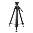 WEIFENG WF-550 Professional Video Tripod with 75mm Bowl Fluid Head 360° Pan   180° Tilt, Quick Release Plate, 1 4  & 3 8  Attancement Threads, 160cm Max. Height, 8kg Max. Load Capacity for DSLR, SLR, Mirrorless, Movie, Cinema Camera For Discount