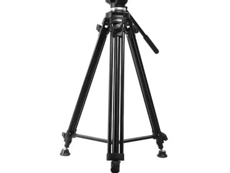 WEIFENG WF-550 Professional Video Tripod with 75mm Bowl Fluid Head 360° Pan   180° Tilt, Quick Release Plate, 1 4  & 3 8  Attancement Threads, 160cm Max. Height, 8kg Max. Load Capacity for DSLR, SLR, Mirrorless, Movie, Cinema Camera For Discount