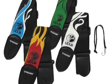 [CLEARANCE] Fernando Urbandub Guitar Straps with Premium Leather Tips for Electric and Acoustic Guitars (Fire, Earth, Wind) For Sale