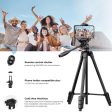 K&F Concept 2-in-1 Aluminum Tripod with Built-in Smartphone Holder, Bluetooth Shutter Remote Controller, 52cm to 152cm Adjustable Height, 360° Pan 175° Tilt for Camcorder, DSLR, Mirrorless Camera, iPhone & Android Phones | KF09-125 Discount