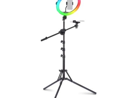 Vijim by Ulanzi 11  RGB Ring Light Multifunction Tripod   C-clamp Stand and Phone Holder with 68  Extendable Overhead Arm for Live Streaming, Photography, Video |  K15, K16 For Sale