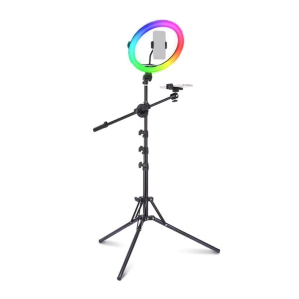 Vijim by Ulanzi 11  RGB Ring Light Multifunction Tripod   C-clamp Stand and Phone Holder with 68  Extendable Overhead Arm for Live Streaming, Photography, Video |  K15, K16 For Sale