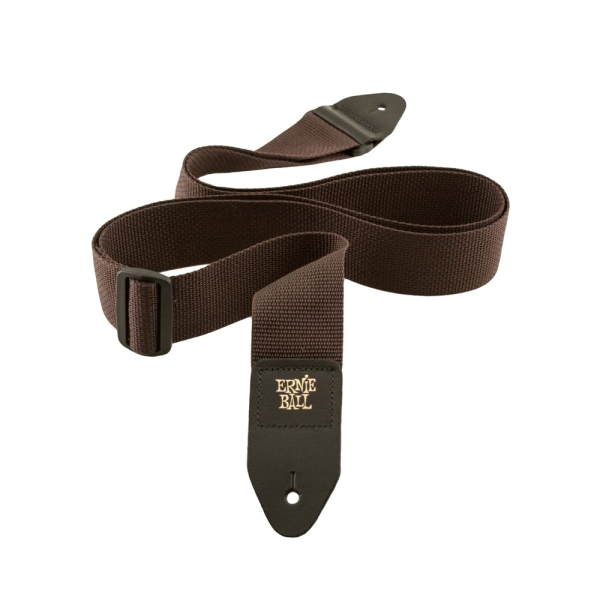 Ernie Ball 41  x 72  PolyPro Guitar Strap Series with Durable Premium Leather Ends for Acoustic and Electric Guitars (Brown) | 4502 Cheap