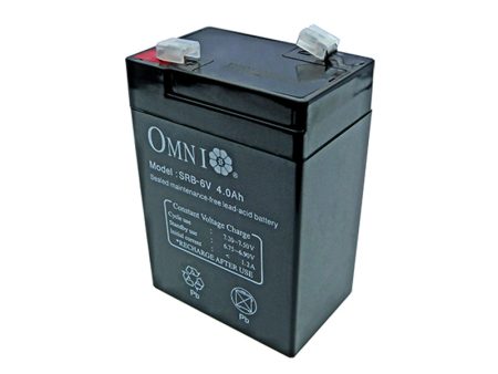 OMNI Sealed Lead Acid Rechargeable Battery 6V 4Ah with 20 Hours Recharging Time, Maintenance Free, Heat & Impact Resistant Jar Casing | SRB-6V4 Online Sale