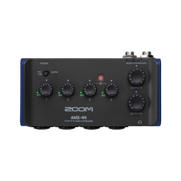 [CLEARANCE] Zoom AMS-24   AMS-44 Portable 4-Channel USB Audio Interface with XLR TRS Combo Input Jack, Switchable Inputs, Stereo Link, 3.5mm Headphone Outputs, USB-C Interface and AA Battery Operation for Musicians AMS 24 AMS 44 Online Hot Sale