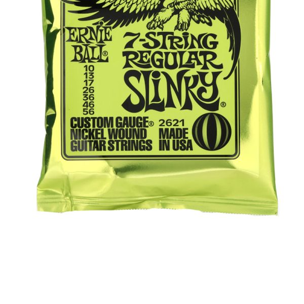 Ernie Ball 7-String Regular Slinky Nickle Wound Electric Guitar Strings (7 String Full Set) .010, .013, .017, .026, .036, .046, .056 - Musical Instruments and Accessories | 2621 on Sale