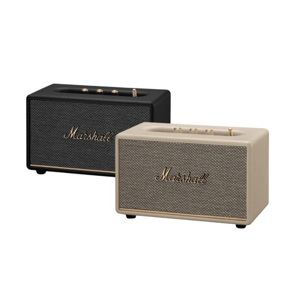 Marshall Acton III Portable Bluetooth Dynamic Speaker BT 5.2 with Multi Stream Feature, Built-In 3.5mm Input, Adjustable Bass and Treble Controls and Iconic Amp-Style Design (Black, Cream) on Sale