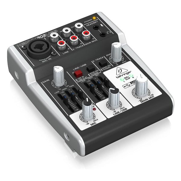 Behringer XENYX 302USB Premium 5-Input Channel Mixer Ultra-Low Noise with XENYX Mic Preamp and USB 2.0   Audio Interface 15V with 2-Band British-Style EQ, XLR TRS Combo Jack, RCA & 3.5mm Outputs Hot on Sale