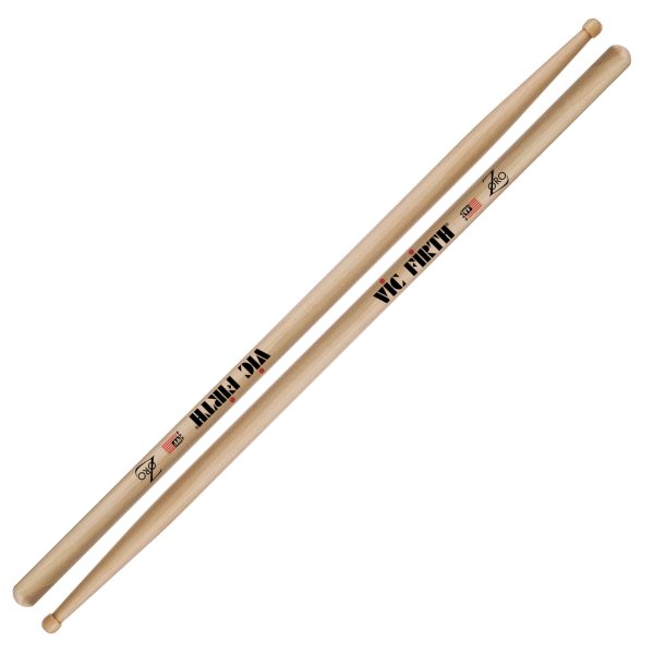 Vic Firth SZ Zoro Signature Lacquer Honey Hickory Barrel Tip Drumsticks with Medium Taper for Drums and Cymbals For Discount