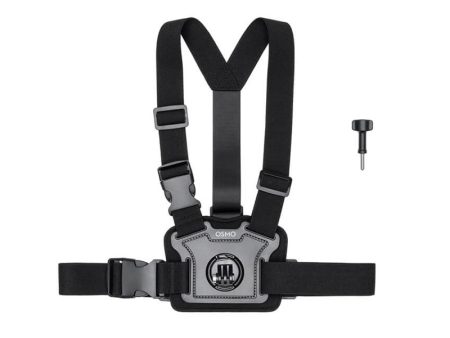 DJI Chest Strap Mount for Osmo Action3, DJI Action 2, Osmo Action with Secure Straps Around Chest & Shoulder, Capture Hands-Free POV Action, Adjustable for Custom Fit & Camera Tilt Angle, 3-Prong Quick Release Mount For Cheap