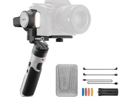 Zhiyun Crane M2S 3-Axis Handheld Gimbal Stabilizer with Pan, Tilt & Roll Rotation, Built-In Fill Light, Bluetooth   Wifi, OLED Display and ZY Play Mobile App Support for Mirrorless   Gopro   Action Cameras and Smartphone (Standard, Combo) Supply