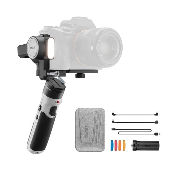 Zhiyun Crane M2S 3-Axis Handheld Gimbal Stabilizer with Pan, Tilt & Roll Rotation, Built-In Fill Light, Bluetooth   Wifi, OLED Display and ZY Play Mobile App Support for Mirrorless   Gopro   Action Cameras and Smartphone (Standard, Combo) Supply