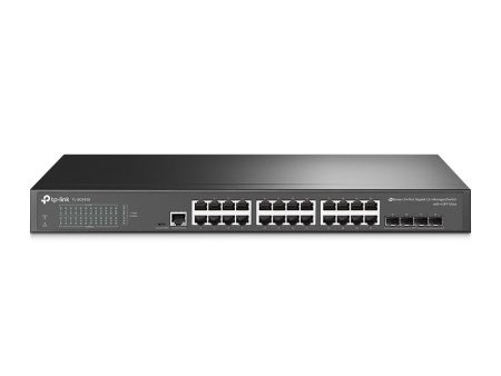 TP-Link TL-SG3428 24-Port Gigabit L2+ Managed Switch with 4 SFP Slots, 24x RJ45 Ports, Micro USB Console Ports, Integration with Omada SDN Controller, Static Routing, IGMP Snooping, 802.1p DSCP QoS, SNMP, Dual Image, IPv6 Fashion