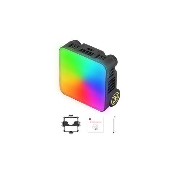 Zhiyun Fiveray M20C 20W RGB Pocket LED Fill Light Kit with 4500mAh Built-in Battery, 2500-10000K Adjustable Color Temperature, DynaVort Cooling System, On-Board & Mobile App Control for Camera Photography & Videography Hot on Sale