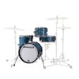 Ludwig LC179X Questlove Breakbeats 4-Piece Shell Pack Drum Set with 10  Tom, 13  Floor Tom, 16  Bass Drum, & 14  Snare (Arctic Blue, Black Sparkle, Wine Red Sparkle) Online now