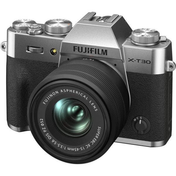 FUJIFILM X-T30 II Mirrorless Digital Camera with XC 15-45mm OIS PZ Lens, 26.1MP APS-C X-Trans CMOS 4 Sensor, 4K UHD DCI F-Log Video Recording, X-Processor 4 with Quad CPU, Wireless Bluetooth, Autofocus, 18 Film Simulation (Black, Silver) on Sale