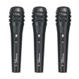 Phonic DM-700 Professional Cardioid Dynamic Microphone (3 pcs) with On Off Switch, Pop Filter, Neodymium Magnet Sensitivity, and Minimal Handling Noise Online now