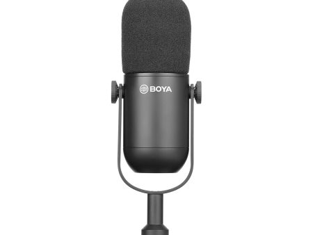 Boya BY-DM500 Dynamic XLR Broadcasting Microphone with Foam Windscreen, All Metal Construction Fashion