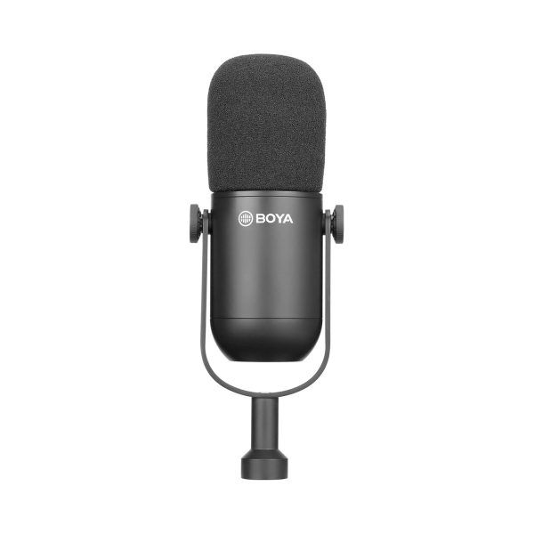 Boya BY-DM500 Dynamic XLR Broadcasting Microphone with Foam Windscreen, All Metal Construction Fashion