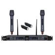 KEVLER UMC-500 Dual UHF 1100mAh Wireless Rechargeable Microphone with Dual Antenna Receiving System, Digital LCD Display, Mountable 1U Rack, 200 Selectable Frequencies Auto Frequency Search Function Online Sale