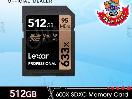 Lexar Professional 633x Speed SDXC Card with up to 512GB Storage Capacity LSD512CBAP633 Hot on Sale