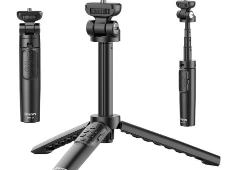 Ulanzi RMT-01 Aluminum Wireless Bluetooth Extendable Tripod Type C with 1.5kg Load Capacity, 180 Degree Adjustable Ballhead with Damper, Zoom and Record Buttons for Smartphones, Android, Camera | 2888 For Discount