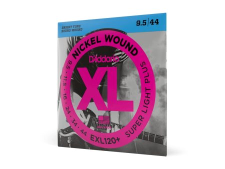 D Addario XL Super Light Plus Electric Guitar Strings Set (.0095-.044) with Nickel Wound & Carbon Steel | EXL-120 PLUS Hot on Sale