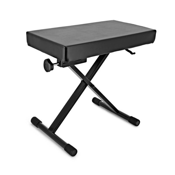 Hercules EZ Height Adjustable Keyboard Bench with 150kg Weight Capacity, Leather Seat, 4 Height Adjustment for Piano Musicians | KB200B Online Hot Sale