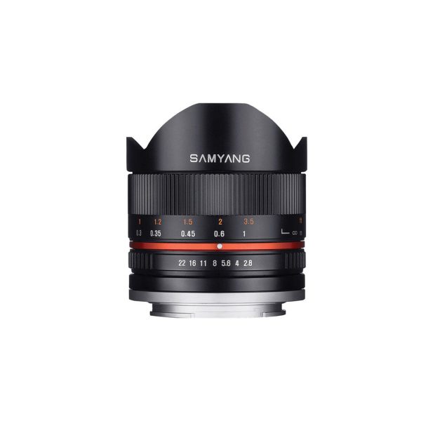 Samyang 8mm f 2.8 UMC Fisheye II Manual Focus Wide Angle APS-C Lens for Fujifilm X Mount Cameras | SY8MBK28-FX Fashion