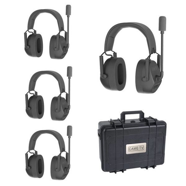 CAME-TV Kuminik8 Full-Duplex Wireless DECT Intercom System Single-Ear Headset EU (1.78 - 1.93 Ghz) with Up to 1500ft 450m 2-Way Working Distance, 10 hours Master Headset & 13 hours Remote Headset Battery Life, IP63 Dust and Water Resistant Fashion