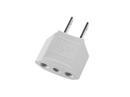 OMNI Regular Adapter EU Round Pin to US Flat Socket 6A 220V for Electronics and Appliances | WRA-001 Supply