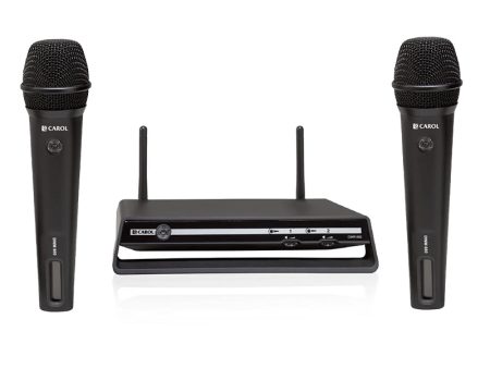 CAROL DWR-882 2.4GHZ Dual Handheld Digital Wireless Microphone with 16 Channel, 20 Meters Transmission Range Online