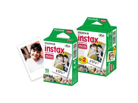 FUJIFILM Instax Mini Glossy Film 10s (10 Sheets) Single Pack   20s (20 Sheets) Twin Pack Supply