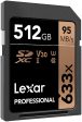 Lexar Professional 633x Speed SDXC Card with up to 512GB Storage Capacity LSD512CBAP633 Hot on Sale