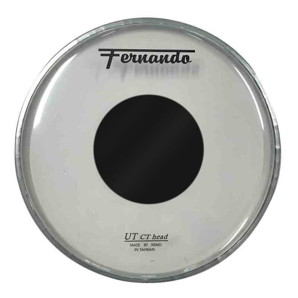 Fernando Ambassador Clear Batter Bass Drum Head with Pre-Muffled Black Padded Dot, Focused Tones for Marching Drums and Kit (Available with Different Sizes) | UT-CT Series Online Sale