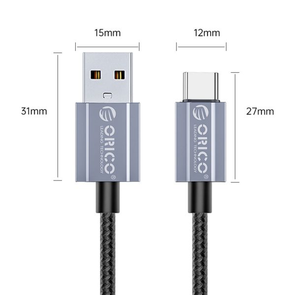 ORICO GQA12 (1m   1.5m   2m) USB-A to Lightning Fast Charging Data Cable 5V 2.4A 12W, 480Mbps Transmission Rate, Nylon-Braided Aluminum Alloy for iPhone, iPad, Air Pods For Discount