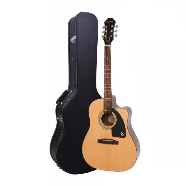 Epiphone J-15 EC Deluxe Fishman Presys-II 20-Fret Acoustic Electric Guitar with NanoFlex Low-Impedance Pickups and Hard Case (Natural and Vintage Sunburst) EE21NACH1, EE21VSCH1 Sale