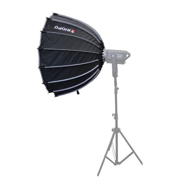 Triopo GP90 (90cm) Folding Parabolic Softbox with Bowens Mount Ring, Honeycomb Grid, Removable Front Diffuser, Reflective Silver Interior for Godox Nanlite Aputure Studio Light - Photography Lighting & Equipment For Cheap