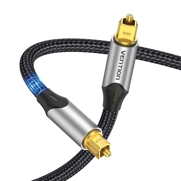 [CLEARANCE] Vention (1m - 15m) Digital Toslink Optical Fiber Audio Extension Cable Aluminum Alloy Type Gold-Plated for TV, PS4, PlayStation, Xbox, PC, Gaming, Camera, Printer | BAVB Series For Cheap