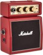 Marshall MS-2R 1-Watt 2-Channel Electric Guitar Micro Amps Speaker Battery Powered Amplifier (Red) Online now