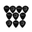 Planet Waves BLACK ICE Medium   Heavy Duralin Guitar Picks with Oversized Jazz Shape Surface Area (.80mm, 1.10mm) (10-Piece) | 3DBK4-100 X10, 3DBK6-100 X10 Online Sale