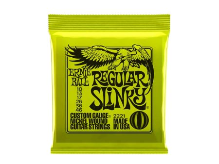 Ernie Ball Regular Slinky Bright Gauge Nickel Wound Electric Guitar Strings Set (.10- .046mm) | 2221 Online now