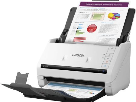 [CLEARANCE] Epson WorkForce DS-770II A4 Color Duplex Sheet-fed High-Speed Document Scanner with ADF, High-Volume Scanning, Auto Size Recognition, Paper Protection, Image Sensor Glass Dirt Detection, and Flatbed Option Online