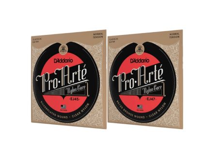 D Addario Pro-Arte Silver Plated   80 20 Bronze Wound Nylon Core Guitar Strings Set with Normal Tension for Classical Guitars | EJ45, EJ47 Online Hot Sale